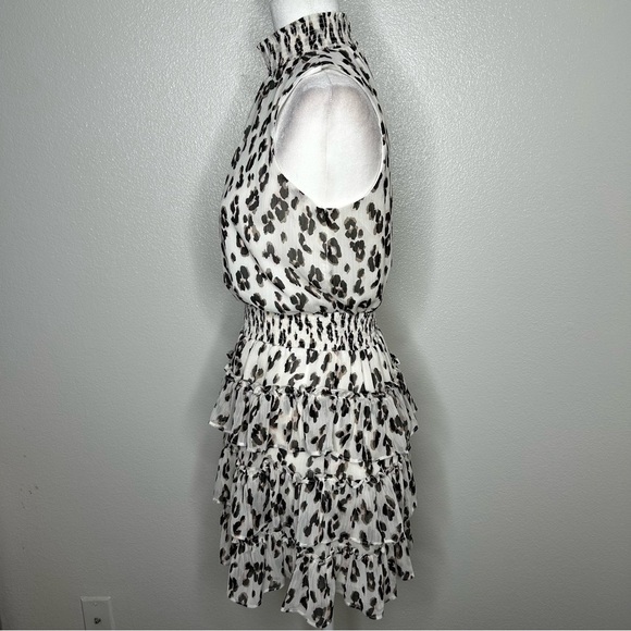 Express Black and White Leopard Print Mini Dress - Picture 5 of 10